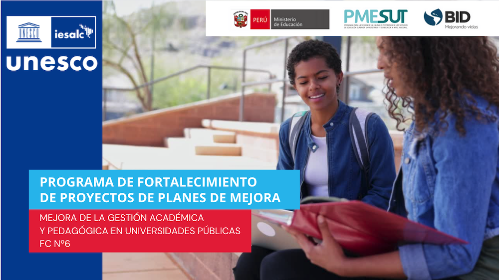 Presentation of 14 academic-pedagogical management improvement projects that will benefit public universities in Peru